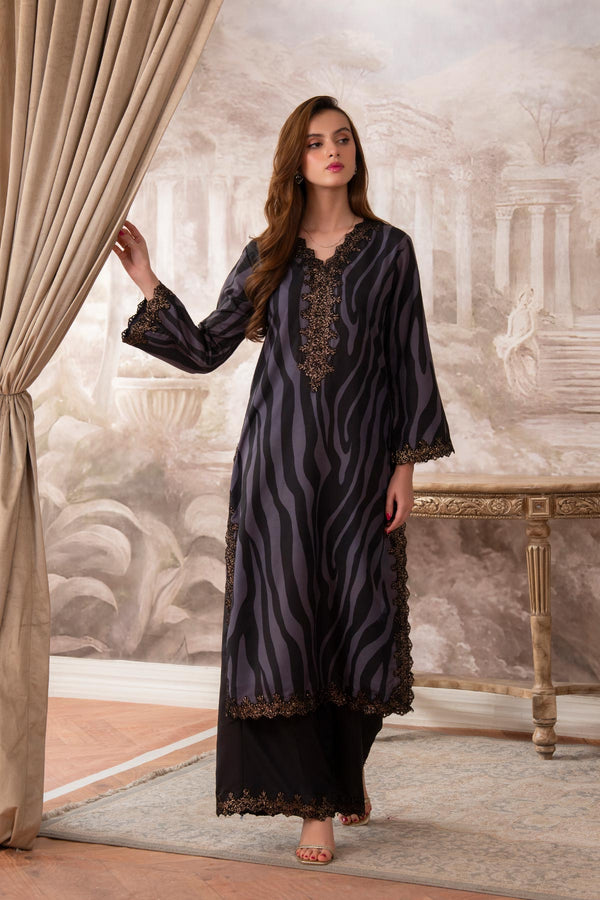 Noir Mirage 2 Piece Stitched Suit - CRP-25-180 (C)