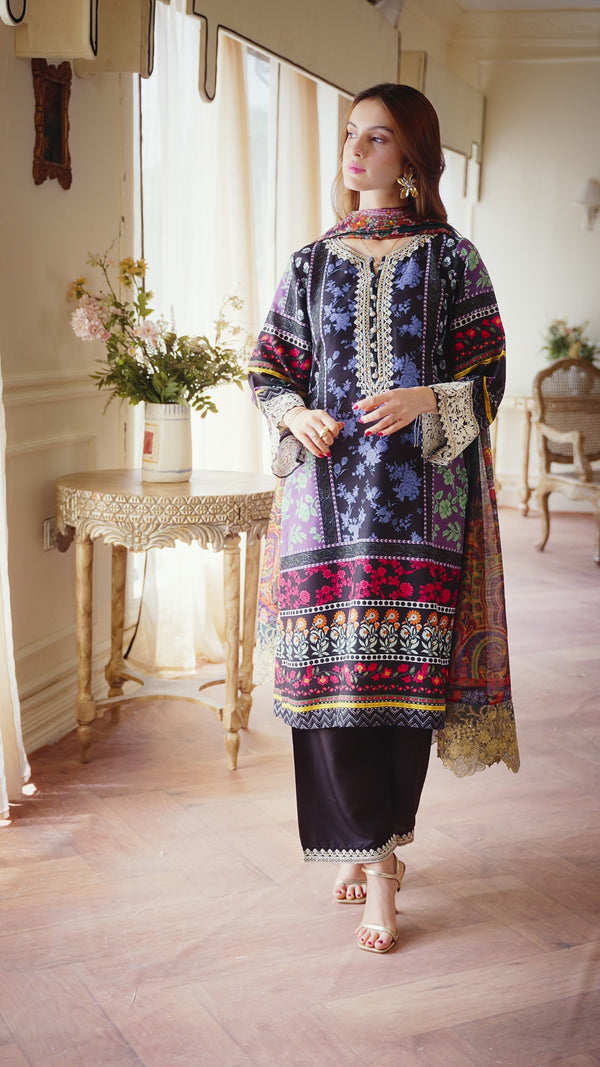 Saaz 3 Piece Stitched Suit – CRP-25-111